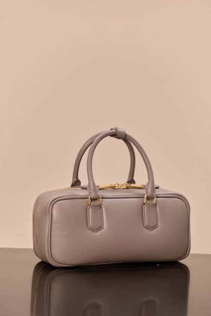 Replica Miu Miu Arcadie leather bag Grey Large VIP Quality - Image 2