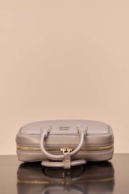 Replica Miu Miu Arcadie leather bag Grey Large VIP Quality - Image 5
